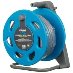 B&M Rolson Hose Reel With Stand 20m -Garden Decoration Shop 234003 rolson 20m hose stand set with 6 function spray gun set blue 4