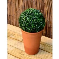 Solar Powered Topiary Ball - White LED 28cm -Garden Decoration Shop 3069331 hanging topiary night edit1