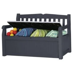 Garden Decoration Shop -Garden Decoration Shop 320978 keter eden 2in1 bench storage set 3