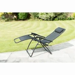 Vancouver Zero Gravity Relaxers - Black 2pk -Garden Decoration Shop 331324 2 zero gravity relaxers black 3