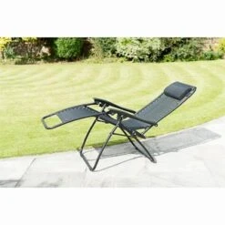 Vancouver Zero Gravity Relaxers - Black 2pk -Garden Decoration Shop 331324 2 zero gravity relaxers black 4