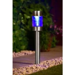 B&M Sicily XL Solar Post Lights 3pk -Garden Decoration Shop 341969 sicily 3pk xl post lights blue1