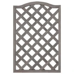 Curved Framed Diamond Trellis - Grey