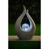 Garden Sculpture With Solar Crackle Ball
