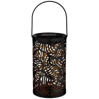 Tropical Cutout Solar Lantern - Black 1 Tropical Cutout Solar Lantern - Black