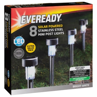 Eveready Mini Solar Lighting Posts 8pk - Colour Changing 3 Eveready Mini Solar Lighting Posts 8pk - Colour Changing - Image 3