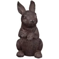 B&M Garden Rabbit Ornaments 2pk - Cast Iron Effect -Garden Decoration Shop 366608 2pk rabbit garden ornaments iron effect 2