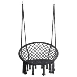 B&M Vancouver Hanging Chair - Black -Garden Decoration Shop 366698 vancouver black hanging chair 31