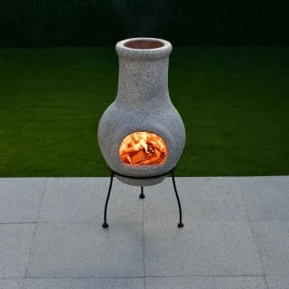 Rimini Clay Chiminea 70cm 1 Rimini Clay Chiminea 70cm