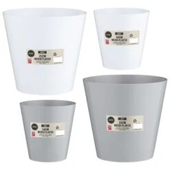 Indoor Planter 21cm - Grey -Garden Decoration Shop 369890 369891 369892 369893 21cm indoor planter grey