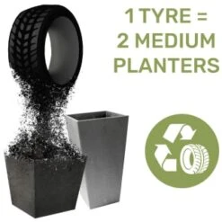 B&M Sonata Planter 33cm - Slate -Garden Decoration Shop 377687 377689 377691 377694 377698 377702 sonata planter slate pewter 33cm 50cm 70cm 1