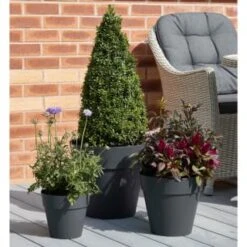 B&M Soho Pot Planter - Charcoal 38cm 7 B&M Soho Pot Planter - Charcoal 38cm -Garden Decoration Shop 378389 385058 381595 soho planter charcoal 38cm 28cm 17cm 4