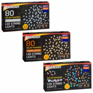 Eveready Solar Powered LED String Lights 80pk - Multicolour 3 Eveready Solar Powered LED String Lights 80pk - Multicolour - Image 3