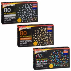 Eveready Solar Powered LED String Lights 80pk - Warm White -Garden Decoration Shop 379212 379213 379215 80pk eveready led string lights main 2