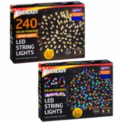 Eveready Solar Powered LED String Lights 240pk - Multicolour -Garden Decoration Shop 379220 379223 240pk eveready led string lights main