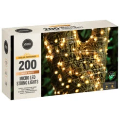 Solar Powered Micro LED Lights 200pk - Warm White -Garden Decoration Shop 379225 200 solar powered micro led string lights warm white 21