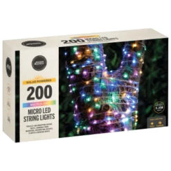 Garden Decoration Shop -Garden Decoration Shop 379230 200 solar powered micro led string lights multi colour 2