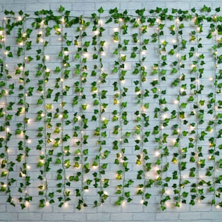 Solar Powered Artificial Ivy Leaf Curtain 150cm 1 Solar Powered Artificial Ivy Leaf Curtain 150cm