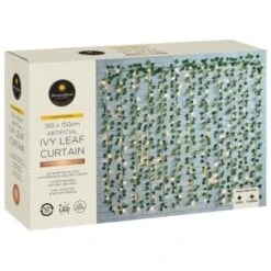 Solar Powered Artificial Ivy Leaf Curtain 150cm 7 Solar Powered Artificial Ivy Leaf Curtain 150cm -Garden Decoration Shop 379257 manson and jones 192 ivy leaf curtain led lights warm white