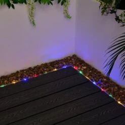 Solar Powered 10m Micro LED Rope Light - Multicolour -Garden Decoration Shop 379269 10m tube string light 100 multi colour leds 3