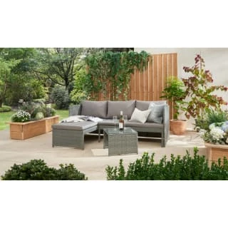 Sorrento Reversible Rattan Effect Corner Sofa Set 2pc 2 Sorrento Reversible Rattan Effect Corner Sofa Set 2pc - Image 2
