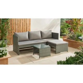 Sorrento Reversible Rattan Effect Corner Sofa Set 2pc 3 Sorrento Reversible Rattan Effect Corner Sofa Set 2pc - Image 3