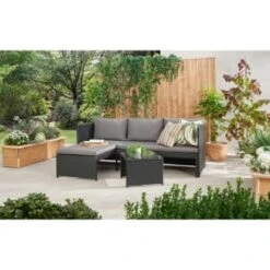 Bali Reversible Rattan Effect Corner Sofa Set