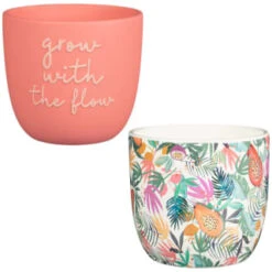 B&M Superbloom Sun Ceramic Plant Pots 3pk - Floral 11 B&M Superbloom Sun Ceramic Plant Pots 3pk - Floral -Garden Decoration Shop 379332 3pk superbloom ceramic plant pots group