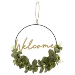 B&M Botanical Garden Hanging Hoop With Slogan 8 B&M Botanical Garden Hanging Hoop With Slogan -Garden Decoration Shop 379615 botanical garden metal hoop with gold wording and leaves welcome