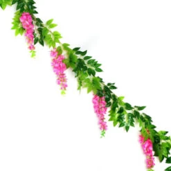 B&M Artificial Wisteria Garland 180cm - Pink -Garden Decoration Shop 379981 180cm artificial wisteria garland pink