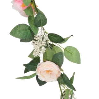 Artificial Rose Garland 180cm - Pink 2 Artificial Rose Garland 180cm - Pink - Image 2