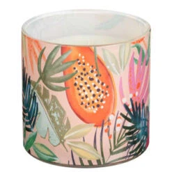 B&M Printed Candle With Gold Lid -Garden Decoration Shop 392779 printed candle with gold lid 2
