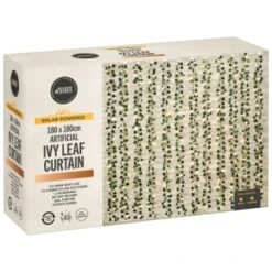 Solar Powered Artificial Ivy Leaf Curtain 180 X 180cm -Garden Decoration Shop 392924 180x180cm solar artificial ivy leaf curtain 5