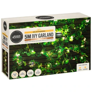 Solar Powered Artificial Ivy Garland 5m 5 Solar Powered Artificial Ivy Garland 5m - Image 5