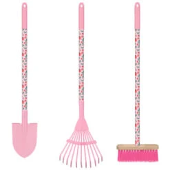 Kids Long Handle Printed Tool - Pink - Brush 5 Kids Long Handle Printed Tool - Pink - Brush -Garden Decoration Shop 392933 kids long handle printed tools girls group