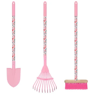 Kids Long Handle Printed Tool - Pink - Brush 3 Kids Long Handle Printed Tool - Pink - Brush - Image 3