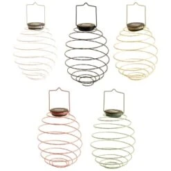 B&M Solar Powered Spiral Lantern - Black -Garden Decoration Shop 393012 solar powered spiral lantern group