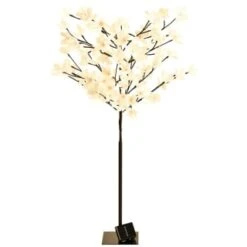 Solar Powered Magnolia Blossom Tree 4ft 7 Solar Powered Magnolia Blossom Tree 4ft -Garden Decoration Shop 393029 4ft solar powered magnolia blossom tree 2