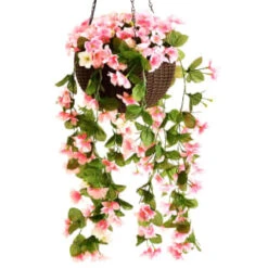 Solar Powered Artificial Floral Hanging Basket -Garden Decoration Shop 393030 solar powered artificial floral hanging basket 4