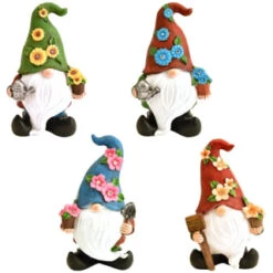 B&M Gonk Gnome Ornament With Solar Flower Hat - Blue -Garden Decoration Shop 393077 gonk gnome ornament with solar flower hat group