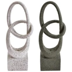 B&M Solar Sculpture With Micro LED - Light Grey 5 B&M Solar Sculpture With Micro LED - Light Grey -Garden Decoration Shop 393079 solar sculpture with micro leds group