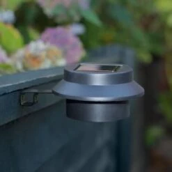 Garden Decoration Shop -Garden Decoration Shop 393085 4pk solar powered fence and gutter lights black 2