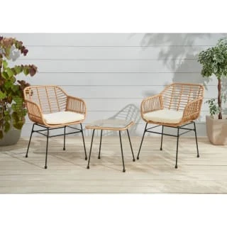 B&M Saint Lucia Armchair Bistro Set 3pc 2 B&M Saint Lucia Armchair Bistro Set 3pc - Image 2