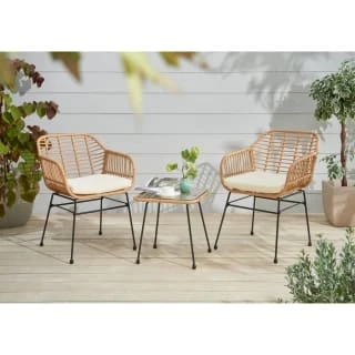 B&M Saint Lucia Armchair Bistro Set 3pc 1 B&M Saint Lucia Armchair Bistro Set 3pc