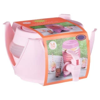 B&M Collapsible Drinks Dispenser 5.4L - Pink 3 B&M Collapsible Drinks Dispenser 5.4L - Pink - Image 3