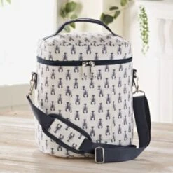 B&M Ocean Print Cooler Bag - White -Garden Decoration Shop 394307 ocean print cooler bag white