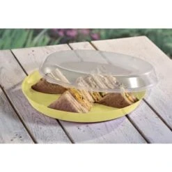 B&M Food Tray With Clear Lid - Yellow 8 B&M Food Tray With Clear Lid - Yellow -Garden Decoration Shop 394984 food tray with clear lid yellow