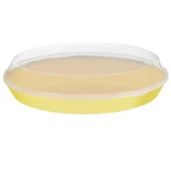 B&M Food Tray With Clear Lid - Yellow