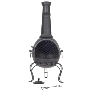 B&M La Hacienda Muricia Steel XL Chimenea 136cm 1 B&M La Hacienda Muricia Steel XL Chimenea 136cm