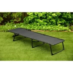 Vancouver Premium 3 Position Folding Relaxer Bed - Black -Garden Decoration Shop 395731 vancouver premium 3 position folding relaxer bed 4